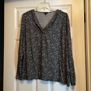 Talbots black white shirt